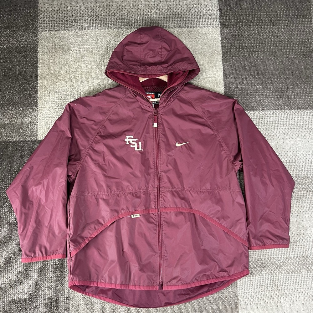 Vintage Nike Team Florida State University FSU Windbreaker Mens M‎ Seminoles Red